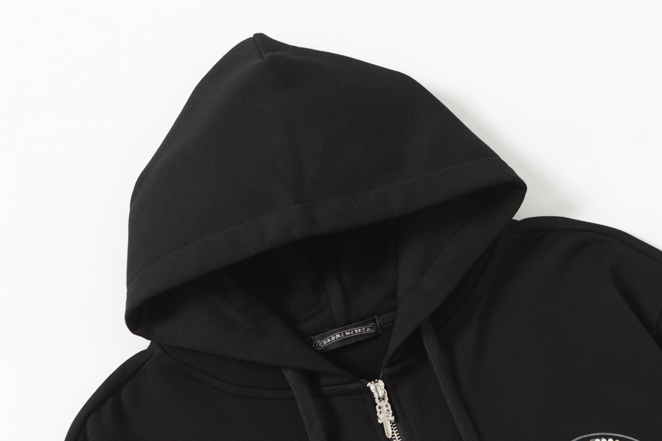 Rhinestone Horseshoe Hoodie - Black Gothic Streetwear Sweatshirt 2601