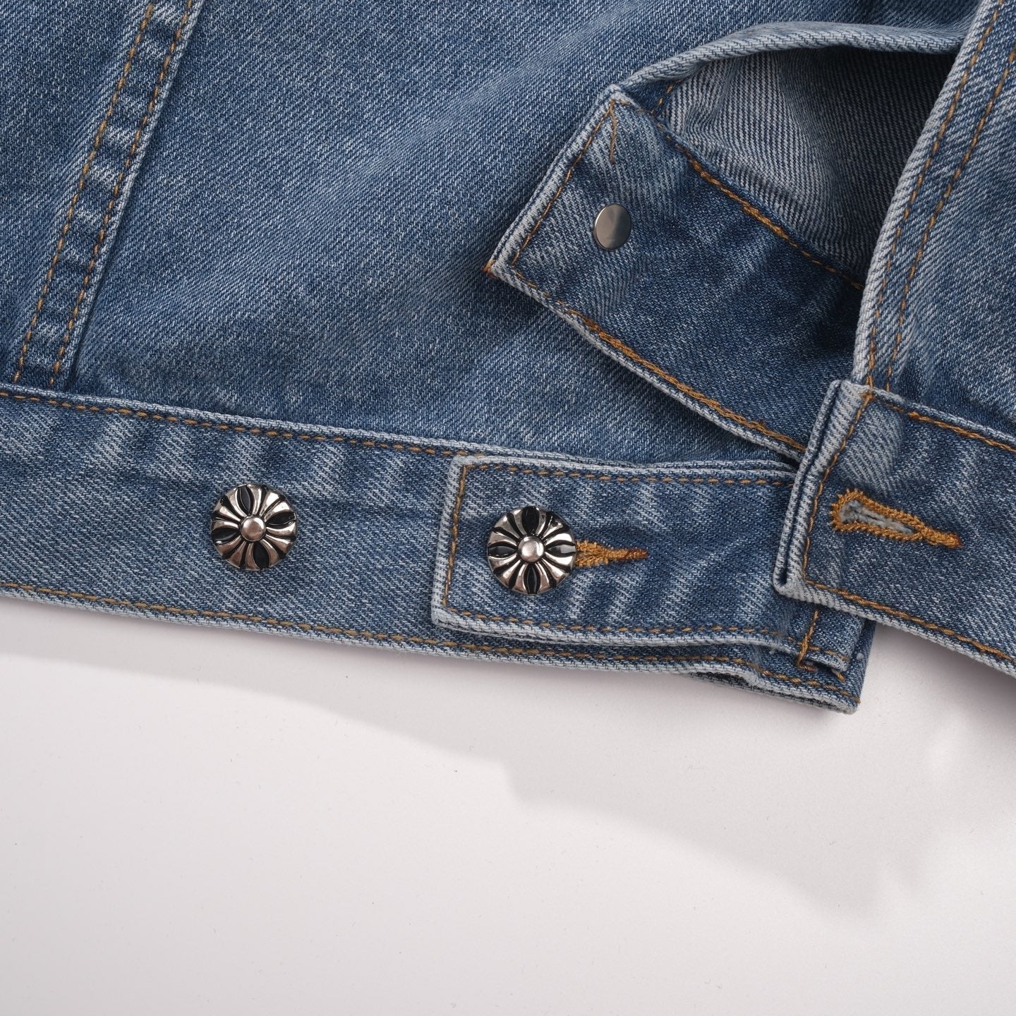 Patchwork Denim Jacket - Vintage Blue Gothic Street Jacket 0789